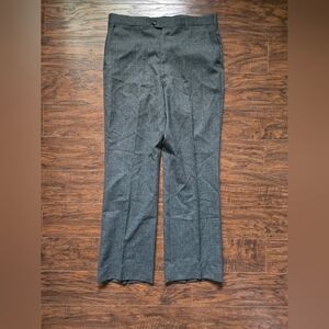 Vintage Men's Bootcut/Flared Wool Pleated Trousers 34 × 30
